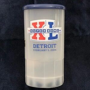 NFL SUPER BOWL XL Detroit 2006 Plastic Souvenir Mug Cup Steelers 21 Seahawks